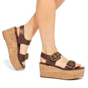 NWT KURT GEIGER LONDON Mayfair Platform Sandals in Brown